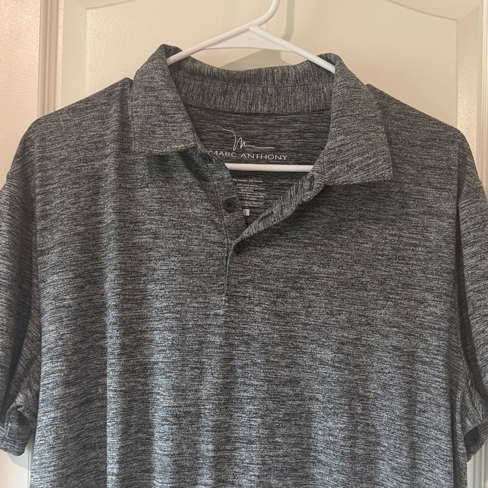 Marc Anthony Charcoal Polo Shirt / A42 - Picture 2 of 4